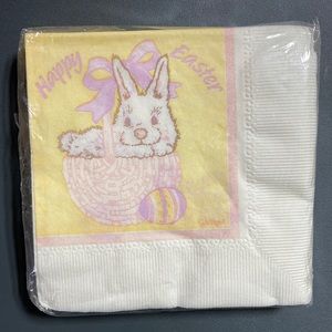 Vintage Easter bunny paper napkins new in packaging